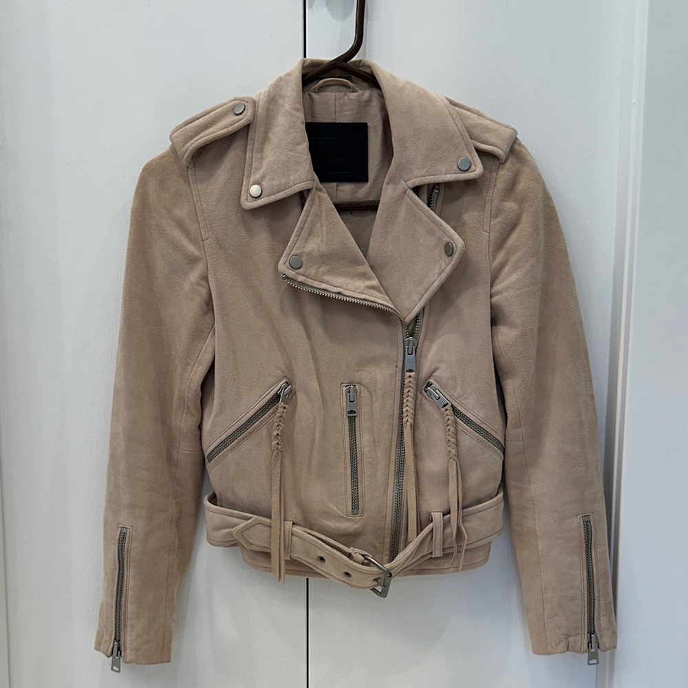 Allsaints Plait Balfern Suede Blush/Beige US 2